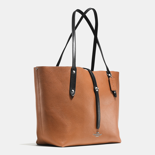 Coach Outlet Market Tote In Refined Pebble Leather